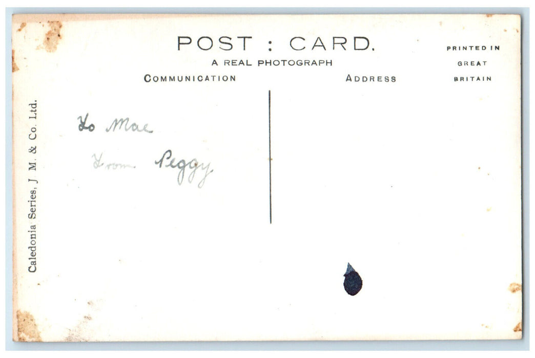 c1930's Building Cars Scene in Mercat Cross Glasgow Scotland RPPC Photo Postcard