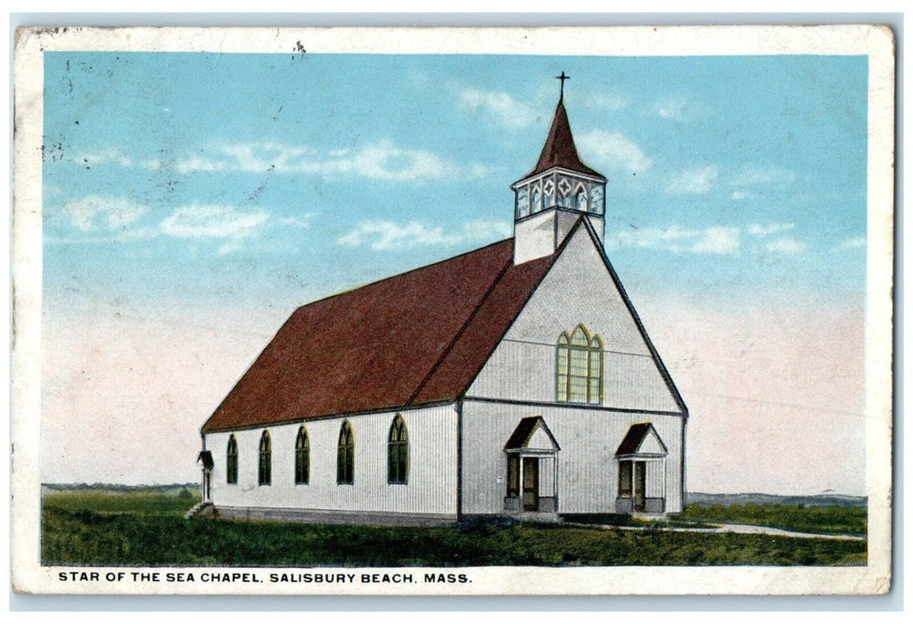 c1910's Start Of The Sea Chapel Salisbury Beach Cushing MA Antique Postcard