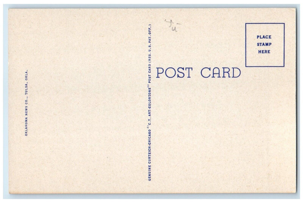 1940 View Along Turner Turnpike Tulsa Oklahoma City Oklahoma OK Vintage Postcard
