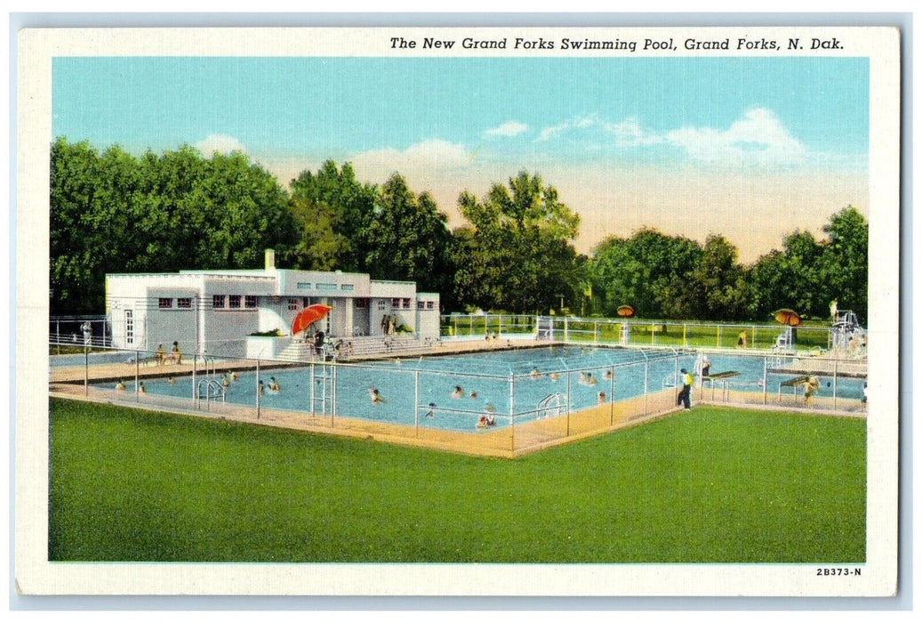 c1930's The New Grand Forks Swimming Pool Grands Forks North Dakota ND Postcard