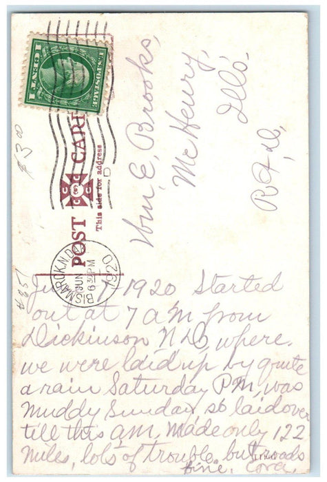 1920 Armory Building Bismarck North Dakota ND Posted Vintage Postcard