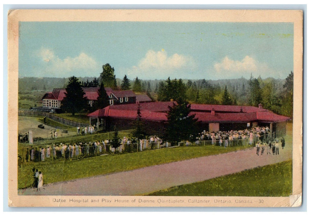 1941 Dafoe Hospital Play House of Dionne Quintuplets Callander Canada Postcard