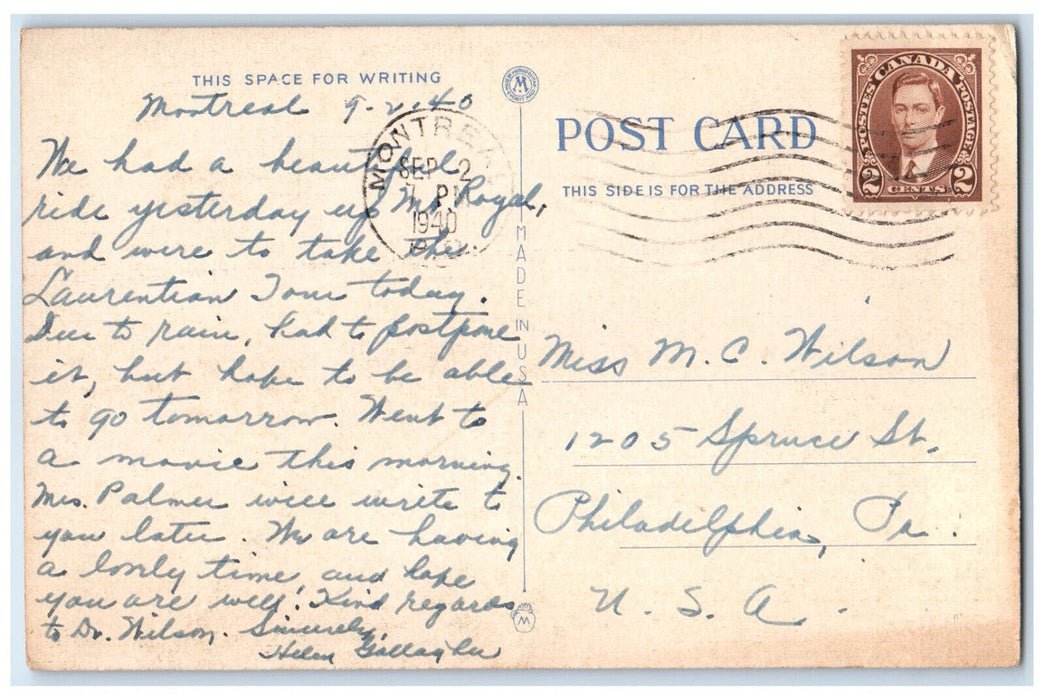 1940 Hospital Notre Dame Montreal Quebec Canada Vintage Posted Postcard