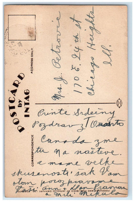 c1950's Typical Bedroom Westminster Hotel Toronto Canada Posted Postcard