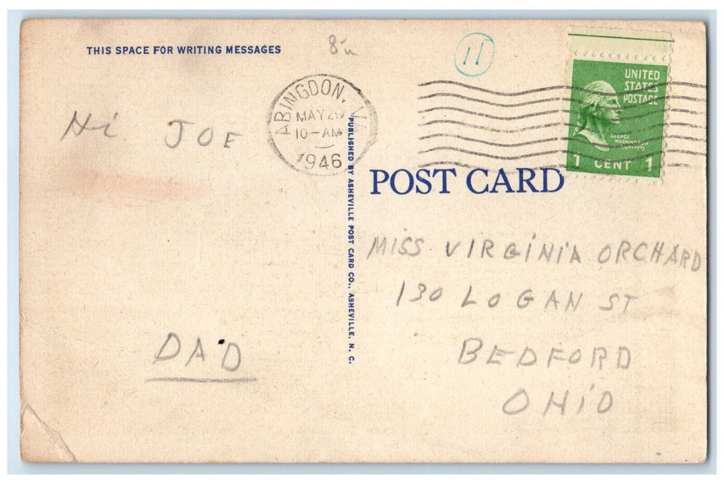 1946 Touring Along Highway Street Beautiful Virginia VA Vintage Antique Postcard