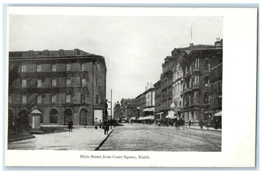 c1905 Main Street From Court Square North Exterior Boston Massachusetts Postcard