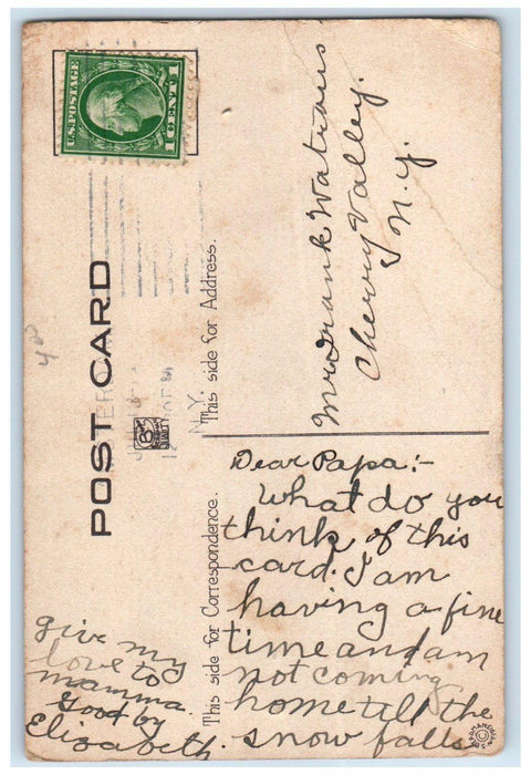 c1910's Little Children September Morn Apple Cherry Valley New York NY Postcard