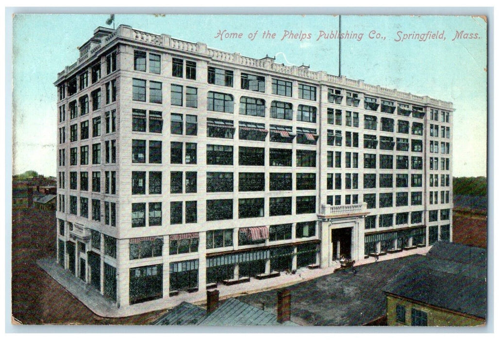 1909 Home Phelps Publishing Co. Exterior Springfield Massachusetts MA Postcard