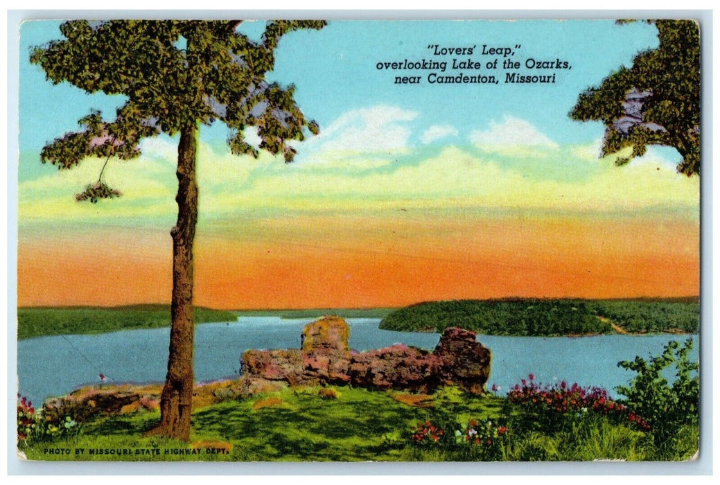 c1940 Scenic View Lover Leap Lake Ozarks Camdenton Missouri MO Unposted Postcard