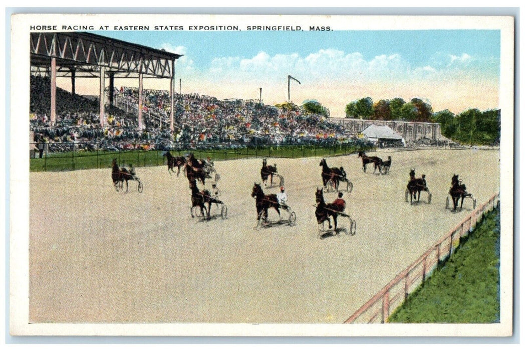 c1910 Horse Racing Eastern States Exposition Springfield Massachusetts Postcard