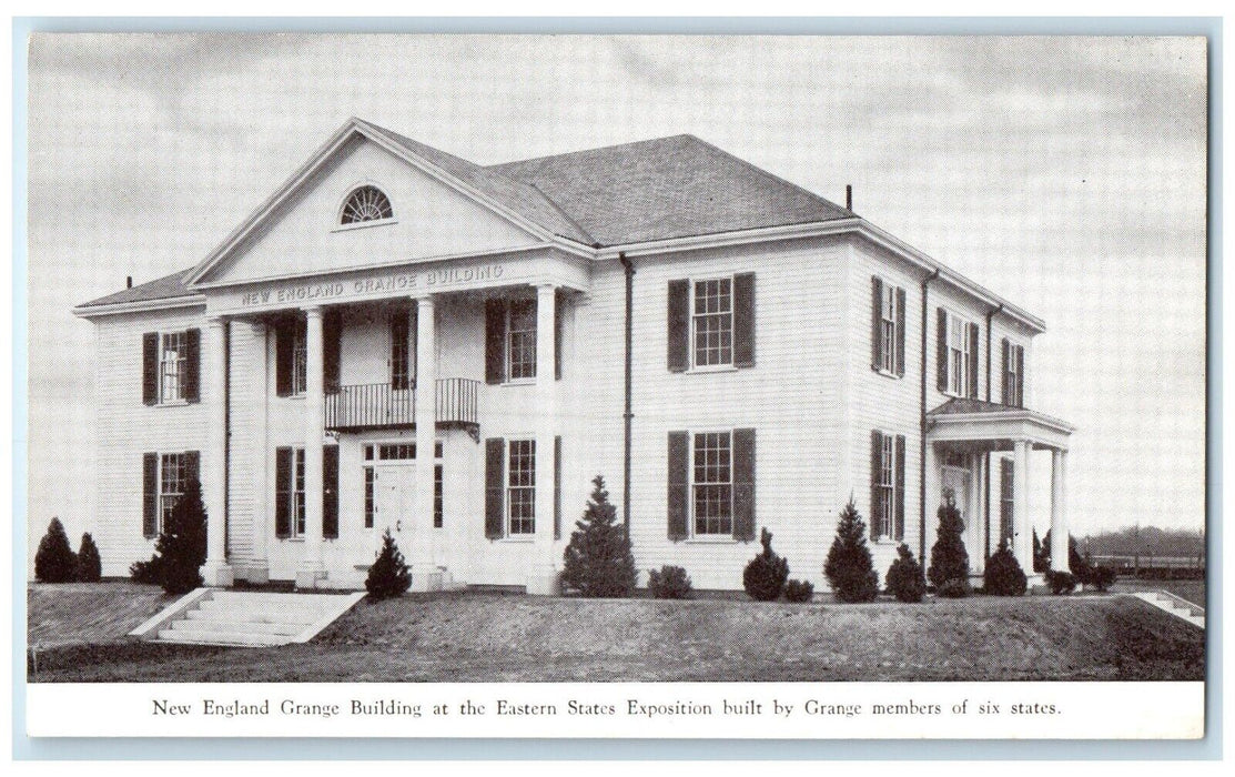 c1920 New England Grange Building Eastern States Exposition Grange MA Postcard