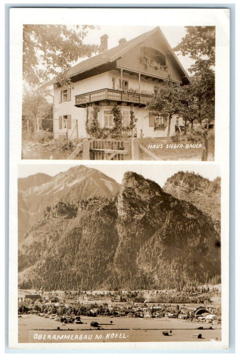 c1920's Oberammergau M. Kofel Germany Multiview Antique RPPC Photo Postcard