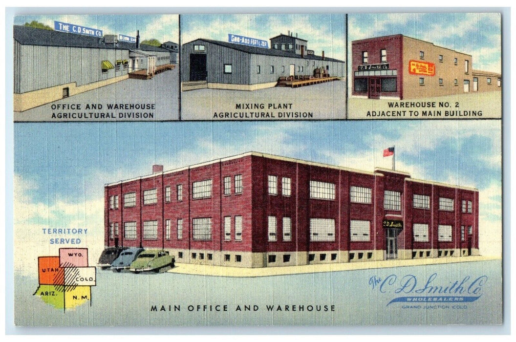 c1940 C. D. Smith Co Wholesalers Multi-View Grand Junction Colorado CO Postcard