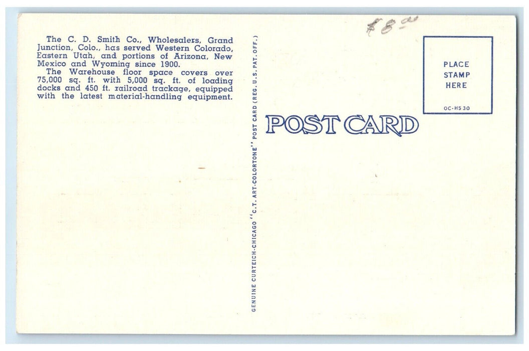 c1940 C. D. Smith Co Wholesalers Multi-View Grand Junction Colorado CO Postcard