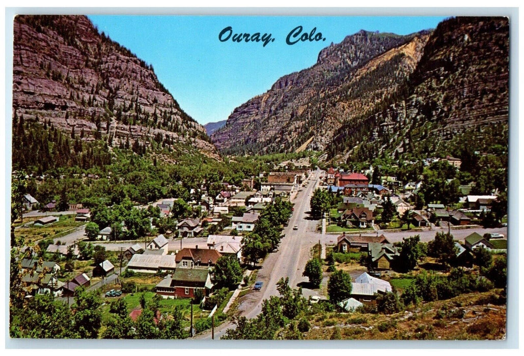 c1960 Aerial View Switzerland America Ouray Colorado CO Vintage Antique Postcard