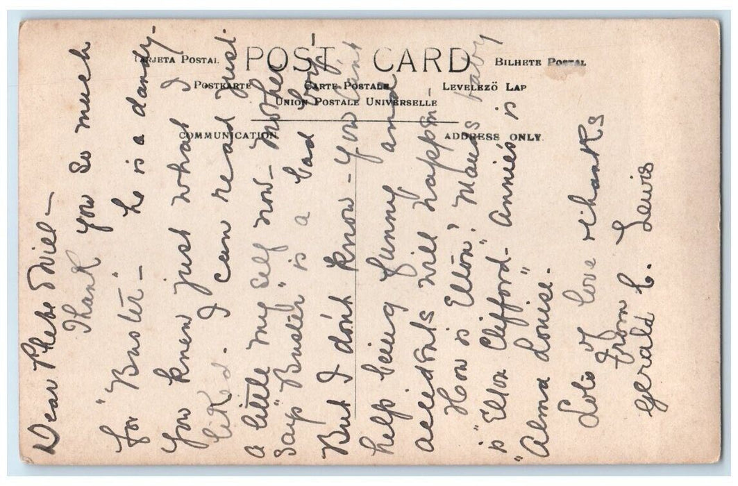 1910 Boy Girl Children Bow Forest British Columbia Canada RPPC Photo Postcard