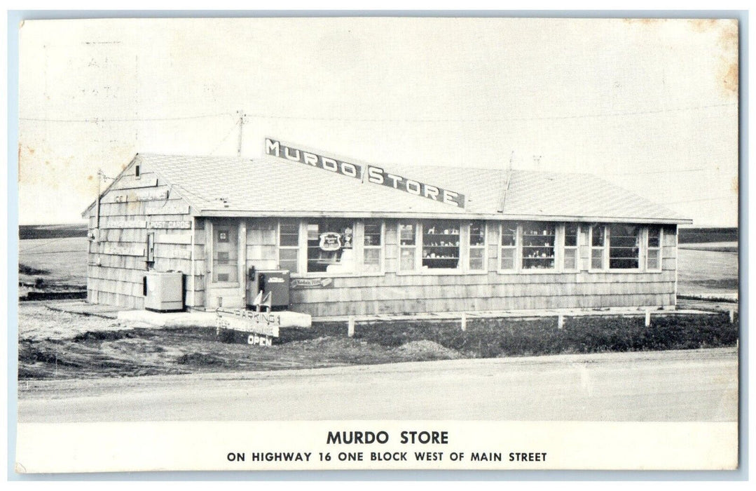 c1940 Murdo Store Highway 16 Block West Main Street Murdo South Dakota Postcard