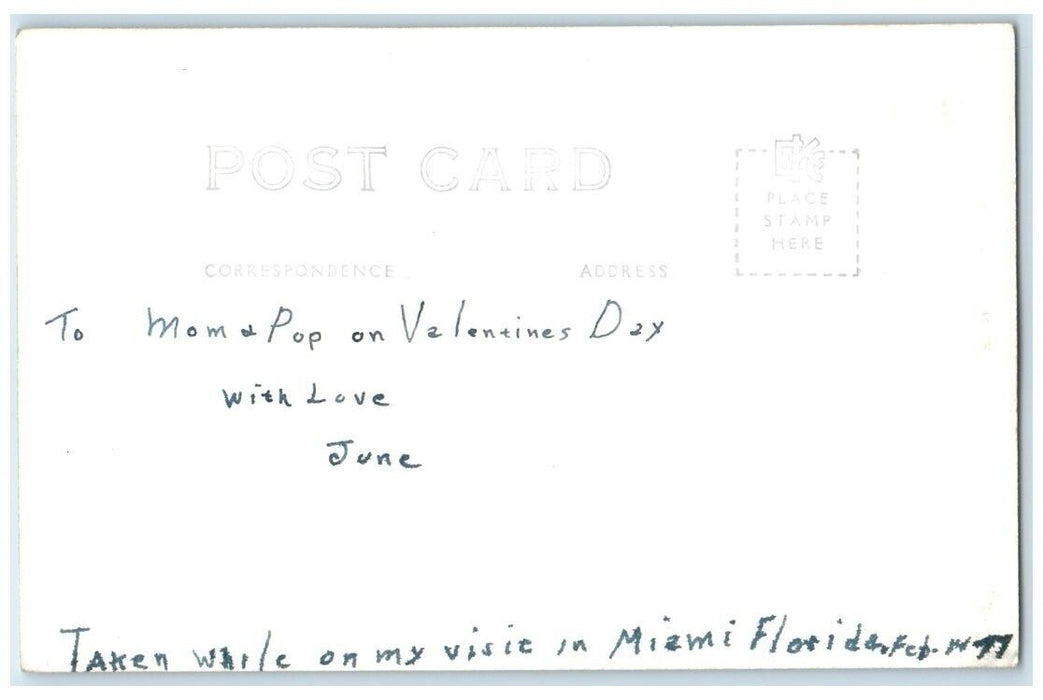 c1947 Pullman Floridian Woman Train Studio Miami Florida FL RPPC Photo Postcard