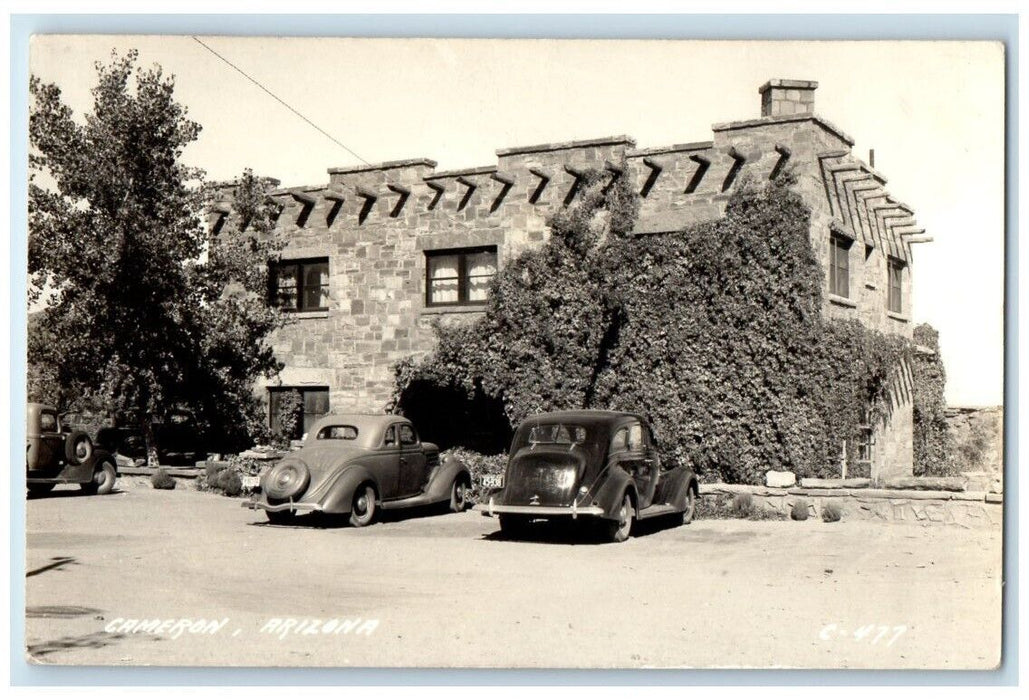 1947 Hotel Building View Cameron Arizona AZ RPPC Photo Posted Postcard