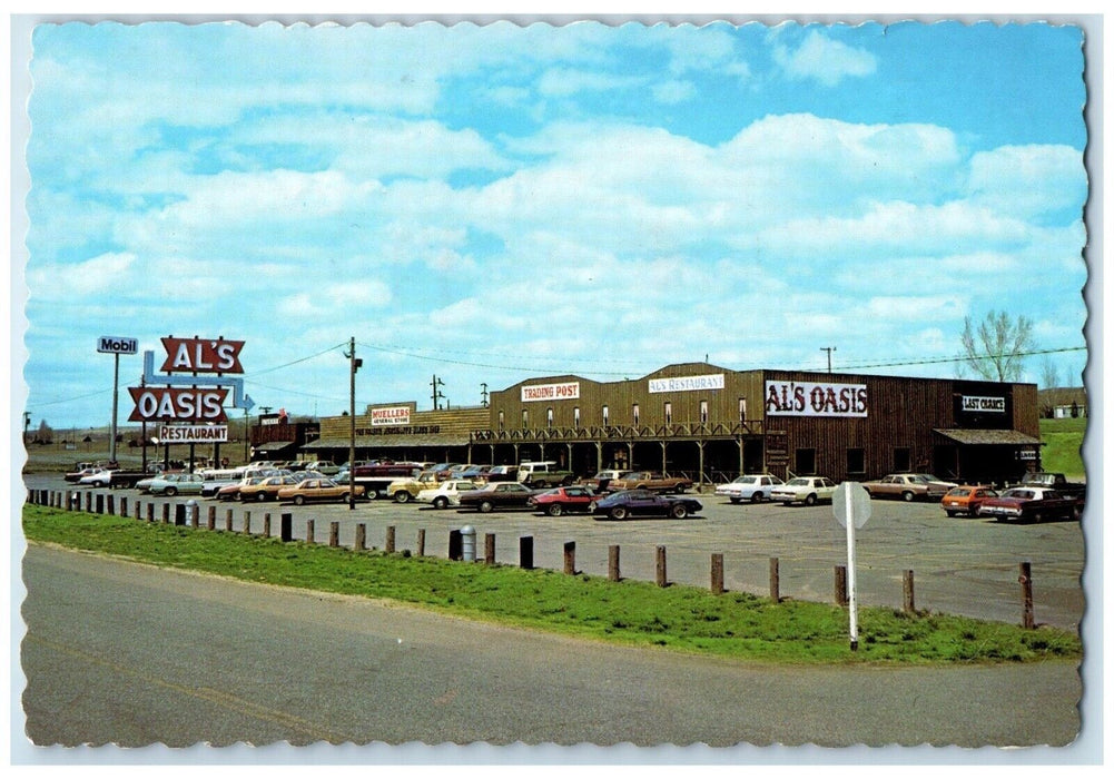 c1960 Al's Oasis Business Loop Inn Exterior Chamberlain South Dakota SD Postcard