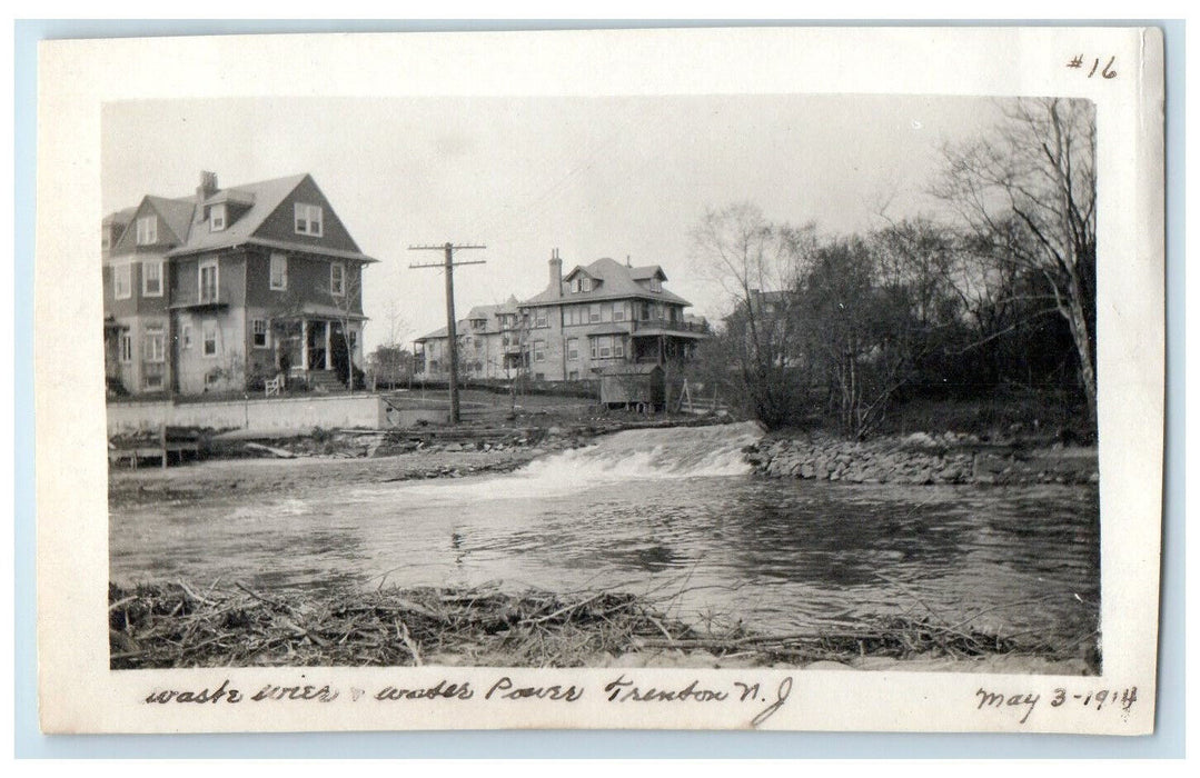 1914 Scene at Wash River Water Power Trenton New Jersey NJ Antique Photo