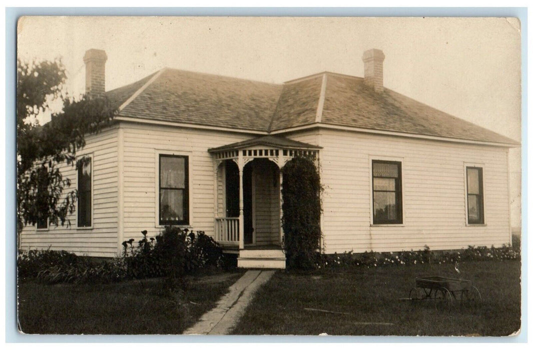 c1910's ME Parsonage Bennington Kansas KS RPPC Photo Posted Antique Postcard