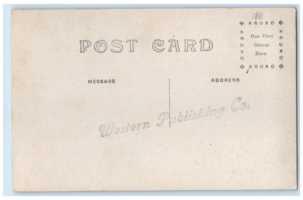 c1910's Benton School KC Western Publishing Co. Building RPPC Photo Postcard
