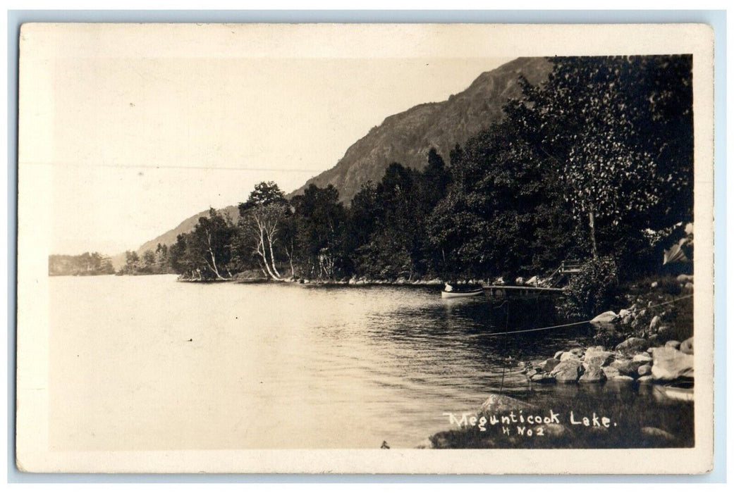 c1910's View Of Megunticook Lake Maine ME RPPC Photo Unposted Antique Postcard