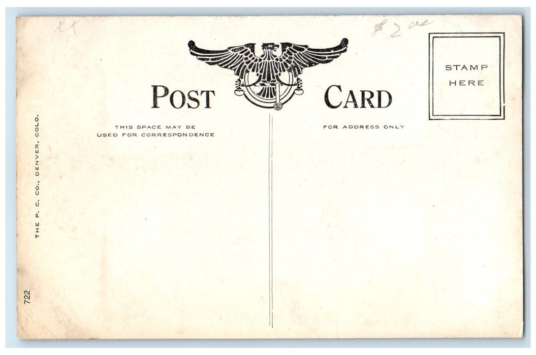 c1910's View Of City Park And Trees Greeley Colorado CO Antique Postcard