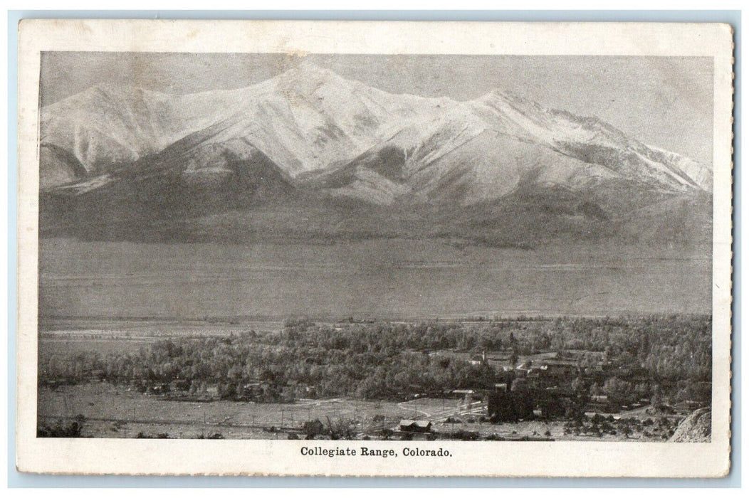 1908 View Of Collegiate Range Colorado CO, Rocky Mountain Newspaper Postcard