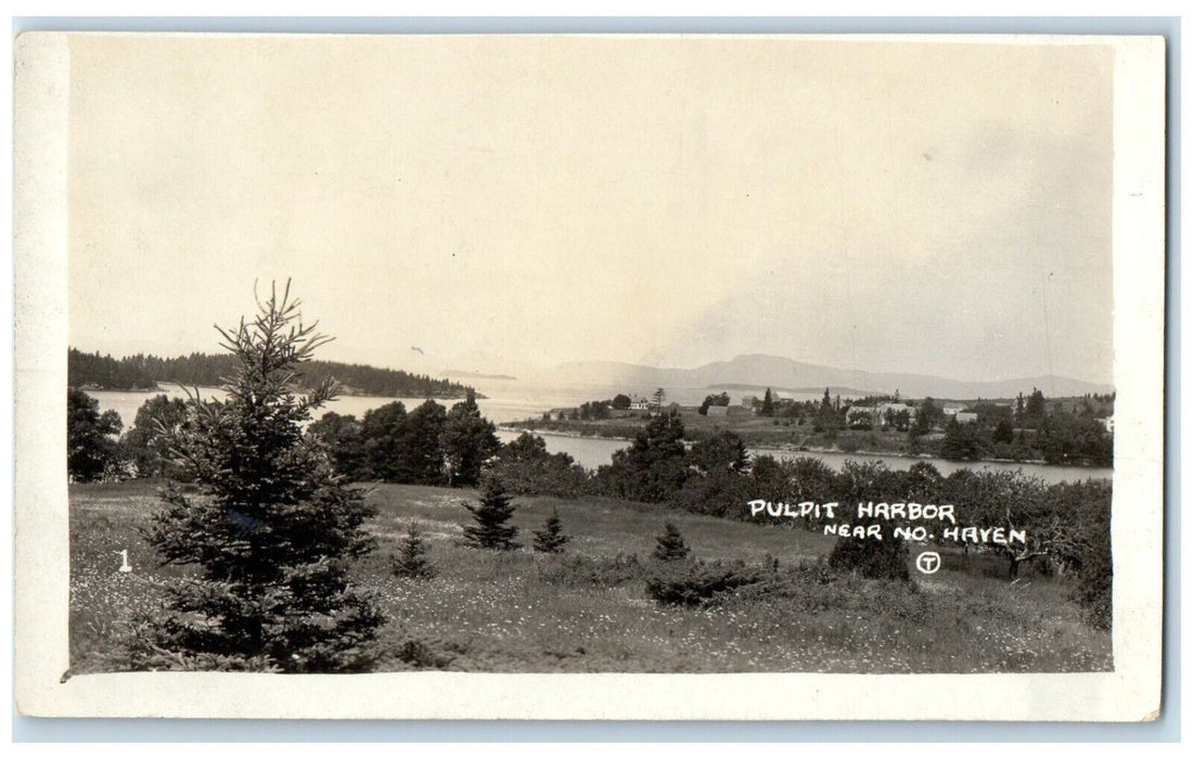 c1910's Pulpit Harbor Near North Haven Maine ME RPPC Photo Antique Postcard