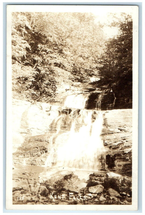c1930's View Of Kent Falls State Park Kent Connecticut CT RPPC Photo Postcard
