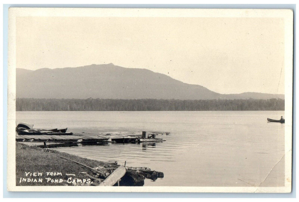 c1910's View From Indian Pond Camps West Forks Maine ME RPPC Photo Postcard