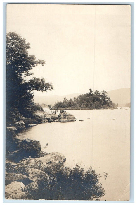 c1910's View From Attean Camps Lake Attean Maine ME RPPC Photo Antique Postcard