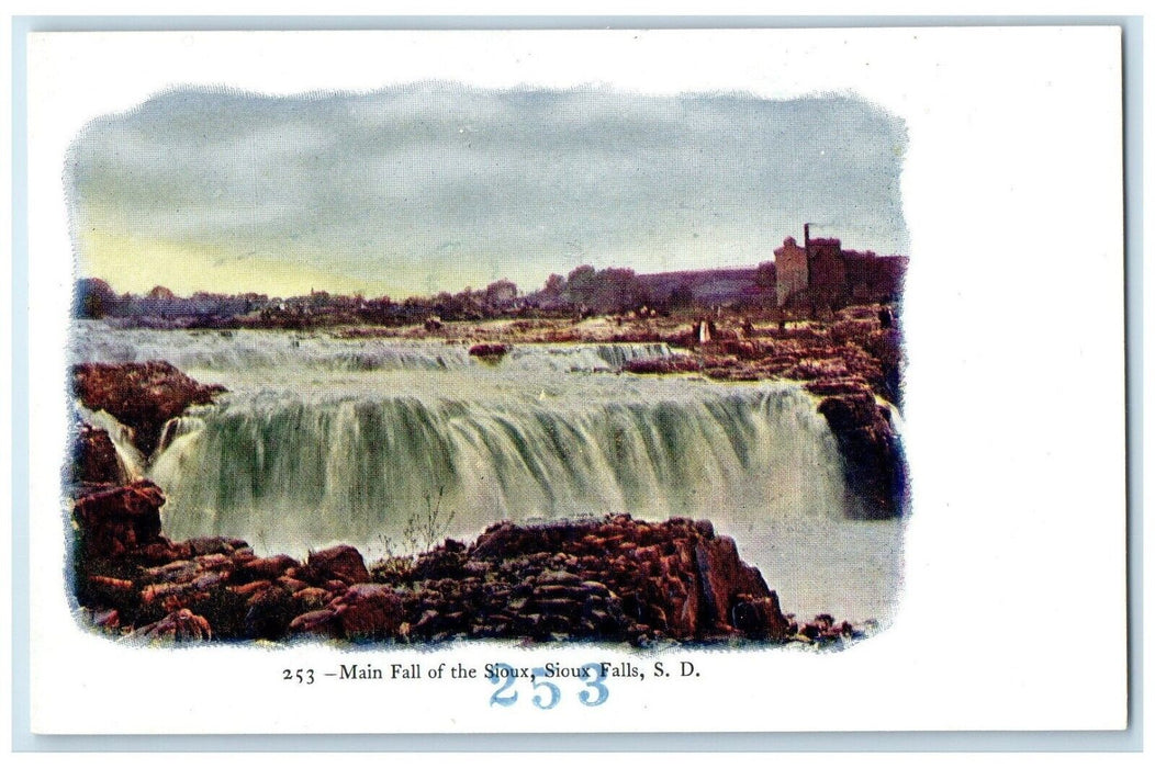 c1905 Main Fall Sioux River Sioux Falls South Dakota SD Vintage Antique Postcard