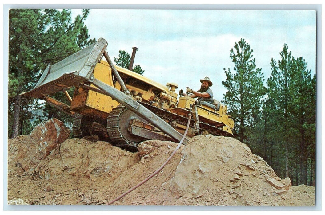 c1960 Crazy Horse Mountain Memorial Sculptor North Custer South Dakota Postcard