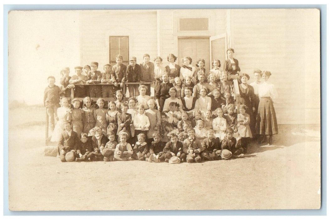 c1910's Childrens Gove City Quinter Kansas KS RPPC Photo Posted Antique Postcard