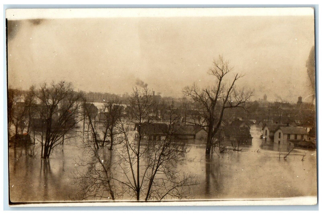 1913 Flood Scene From The North Johnstown Pennsylvania PA RPPC Photo Postcard