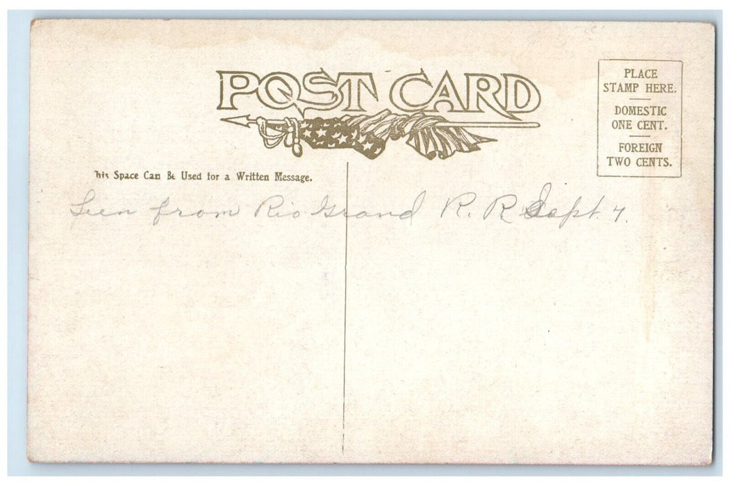 c1910's Seen From Rio Grand Railroad Depot Castle Rock Colorado CO Postcard