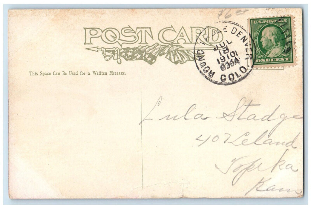 1910 Velvet Coaster Scenic Railway Lakeside Park White City Denver CO Postcard