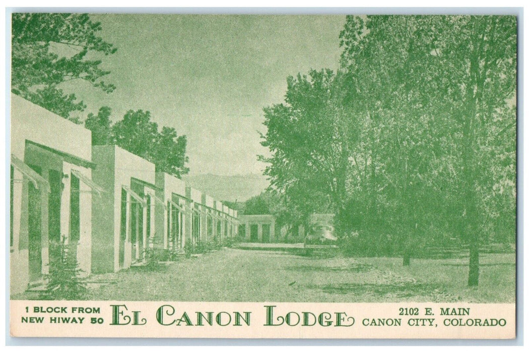 c1910 Exterior View El Canon Lodge Building Canon City Colorado Antique Postcard