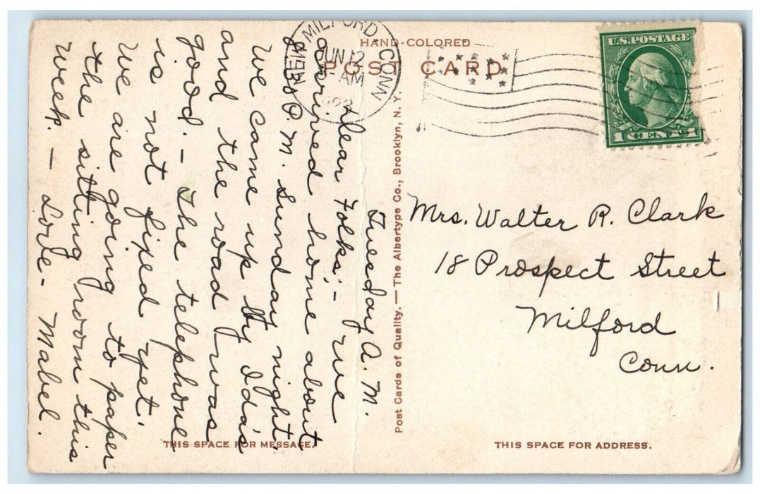 1923 Apple Blossoms Connecticut Agricultural College Storrs Connecticut Postcard