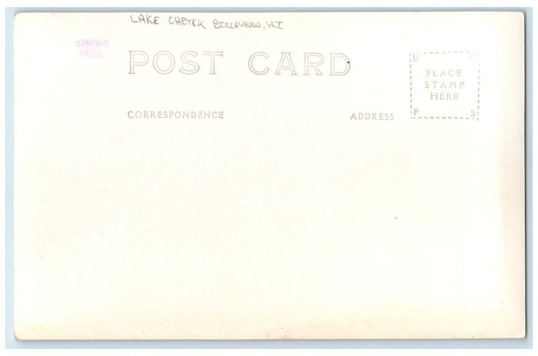 c1920s Hansens Resort Building View Lake Chetek Birchwood WI RPPC Photo Postcard