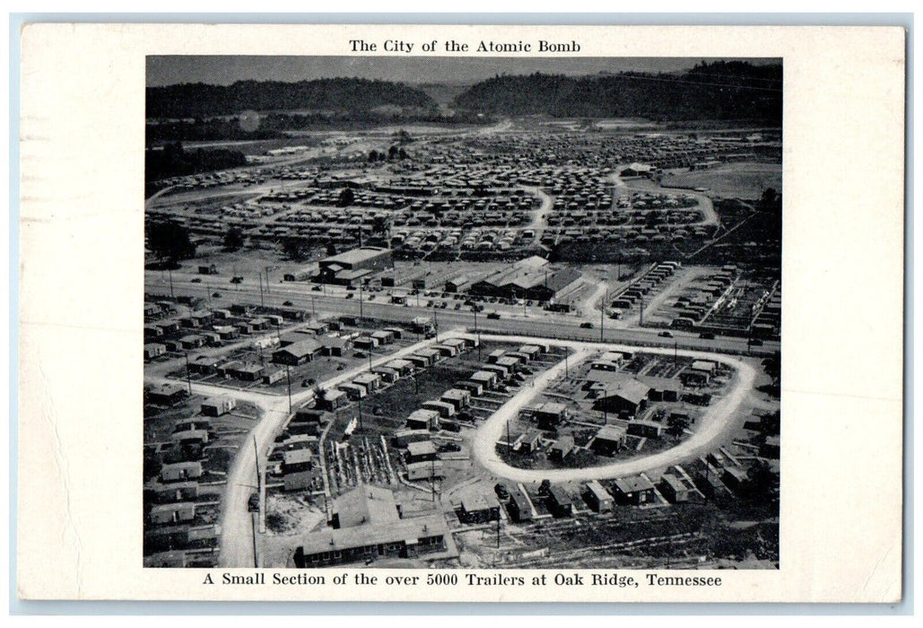 1946 Aerial View Of The City Of The Atomic Bomb Oak Ridge Tennessee TN  Postcard