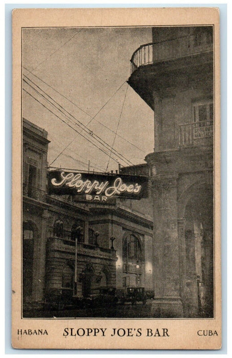 c1910's Sloppy Joe's Bar Buildings Habana Cuba Unposted Antique Postcard