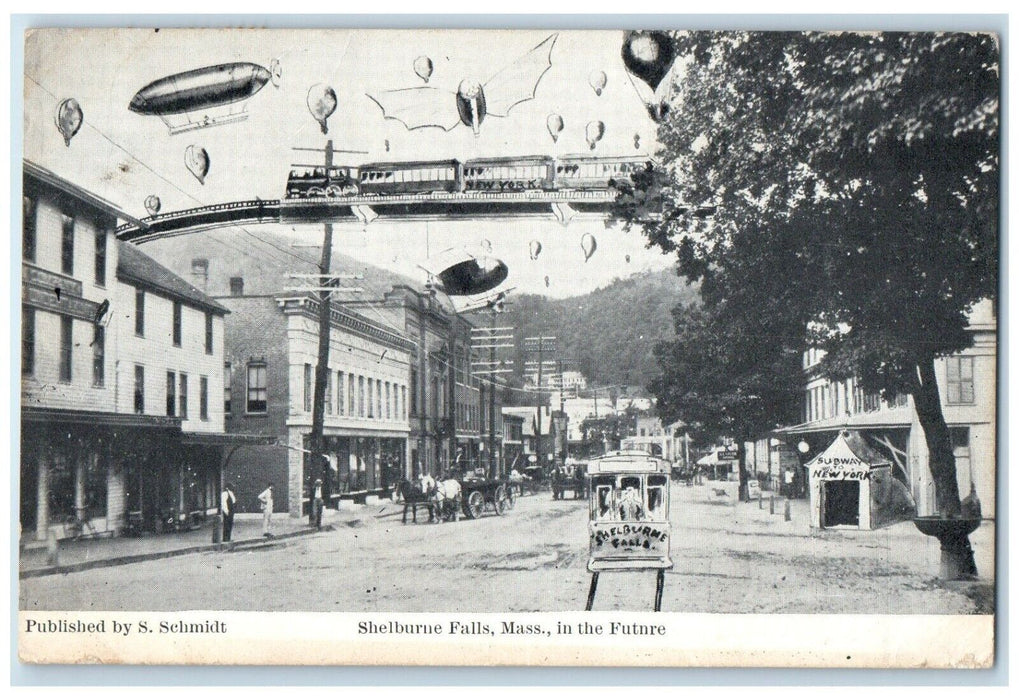 1909 Future Fantasy Shelburne Falls Griswoldville Massachusetts MA Postcard