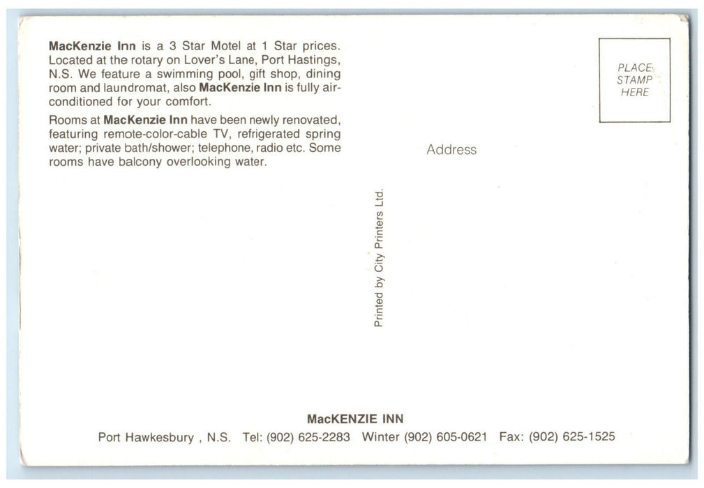 c1950's MacKenzie Inn Port Hawkesbury Nova Scotia Canada Multiview Postcard
