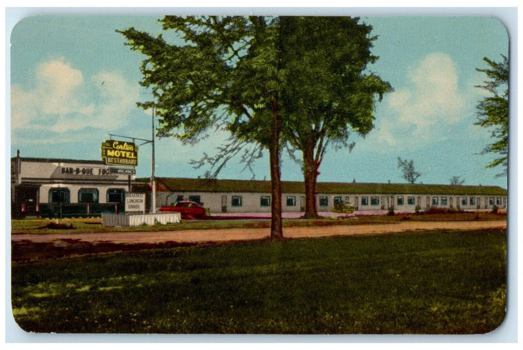 c1950's Carlton Motel Bar-B-Que Food Chatham Ontario Canada Unposted Postcard
