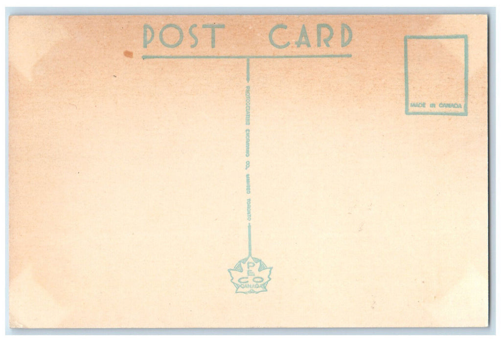 c1940's Vocational School Chatham Ontario Canada Vintage Unposted Postcard