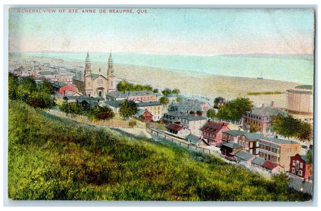 c1910 General View of Ste Anne De Beaupre Quebec Canada Antique Postcard